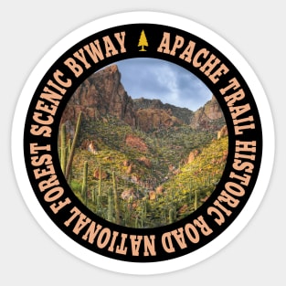 Apache Trail Historic Road National Forest Scenic Byway circle Sticker
